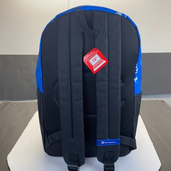 Champion 15”‎ Backpack Blue cript Logos,Laptop Sleeve,Padded Straps,Unisex New - Picture 2 of 16